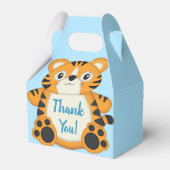 Tiger Baby Dusche Blue Geschenkschachtel (Rückseite)