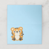Tiger Baby Dusche Blue Platzkarte (Außenseite Aufgefaltet)
