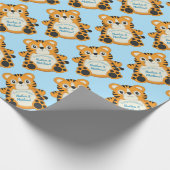 Tiger Baby Dusche Geschenkpapier (Ecke)