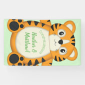 Tiger Baby Dusche Grün Banner (Horizontal)