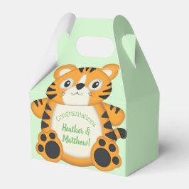 Tiger Baby Dusche Grün Geschenkschachtel