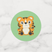 Tiger Baby Dusche Grün Konfetti (Klein Vorderseite)