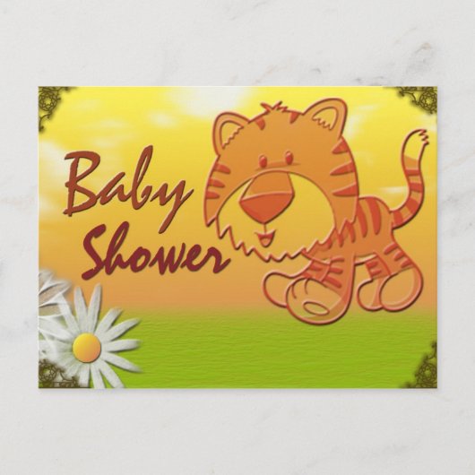 Tiger Baby Dusche Postkarte (Vorderseite)