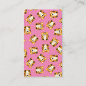 Tiger Baby Dusche Rosa Begleitkarte (Rückseite)