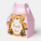 Tiger Baby Dusche Rosa Geschenkschachtel (Rückseite)