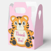 Tiger Baby Dusche Rosa Geschenkschachtel (Geöffnet)