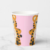 Tiger Baby Dusche Rosa Pappbecher (Rechts)