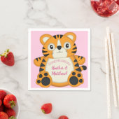 Tiger Baby Dusche Rosa Serviette (Beispiel)