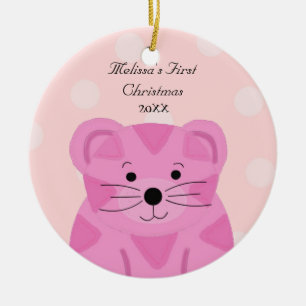 Tiger Baby First Christmas Keramik Ornament