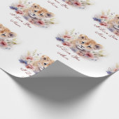 Tiger Baby I Liebe You Mama Geschenkpapier (Ecke)