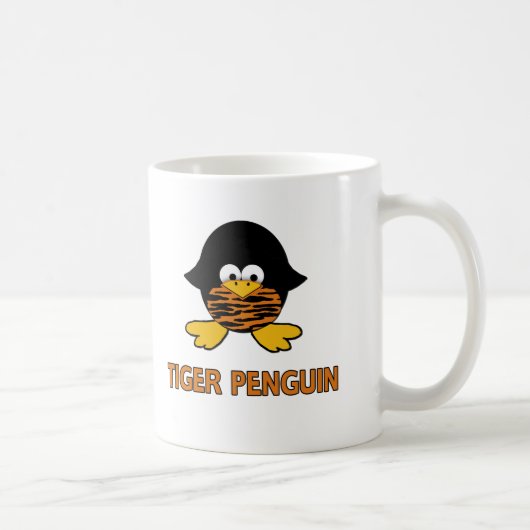 Tiger-Baby-Pinguin Kaffeetasse (Rechts)