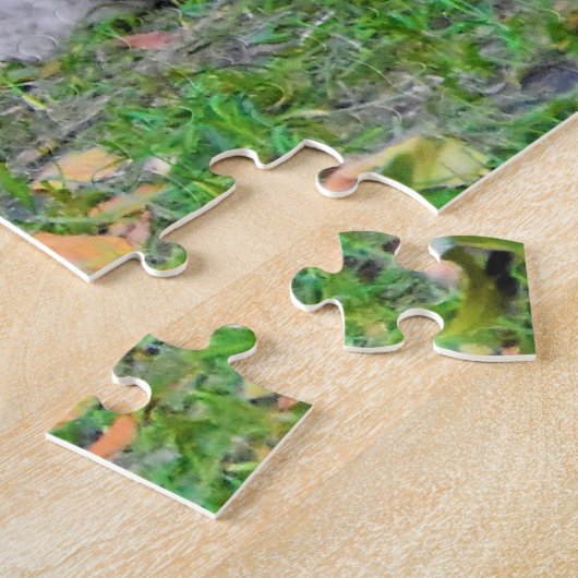 Tiger & Baby Posing Schöne Rasenmischung Puzzle (Seite)