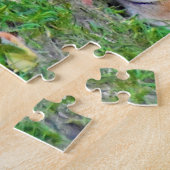 Tiger & Baby Posing Schöne Rasenmischung Puzzle (Seite)