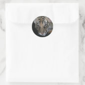 Tiger Baby Runder Aufkleber (Tasche)