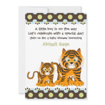 Tiger Baby Shower Einladung für Jungen