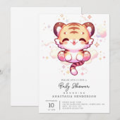 Tiger Babydusche Einladung (Vorne/Hinten)