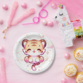 Tiger Babydusche Pappteller (Party)