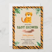 Tiger Babydusche Party Einladung (Vorderseite)