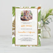 TIGER-BABYSHOWER-EINLADUNG EINLADUNG (Stehend Vorderseite)