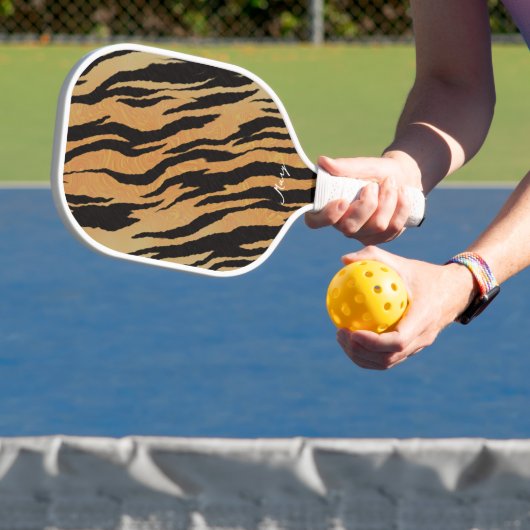 Tiger Background Personalisiert Pickleball Paddel Schläger (InSitu)