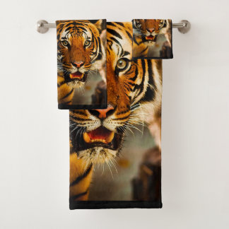 Tiger-Badezimmer-Tuch-Set Badhandtuch Set