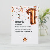 Tiger Balloon 1. Geburtstagsfeier Party Einladung (Stehend Vorderseite)