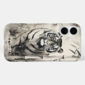 Tiger Bamboo Tinte Malerei Case-Mate iPhone Hülle (Rückseite (Horizontal))