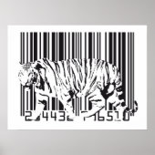 Tiger Barcode Art Poster (Vorne)