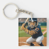 Tiger Baseball Player #27 Up To Bat Schlüsselanhänger (Vorderseite)