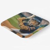 Tiger Baseballspieler #27 ist am Schlag Pappteller (Gewinkelt)