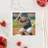 Tiger Baseballspieler #27 ist am Schlag Serviette (Beispiel)