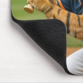 Tiger Baseballspieler am Schlag Mousepad (Ecke)