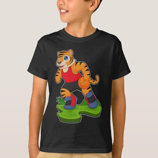 Tiger Basketball player Basketball T-Shirt (Vorderseite)
