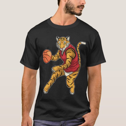 Tiger Basketball-Spieler Basketball T-Shirt (Vorderseite)