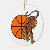 Tiger-Basketball-T - Shirts und Geschenke Keramik Ornament (Links)