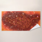 Tiger Bath Handtuch läuft in Galaxy Starry Night Badehandtuch (Badehandtuch)