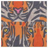 Tiger - Baumwoll-Twill-Stoff Stoff (Nahaufnahme)