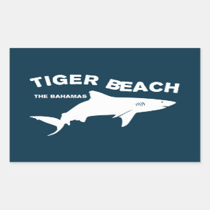 Tiger Beach - Bahamas Shark Diving Rechteckiger Aufkleber