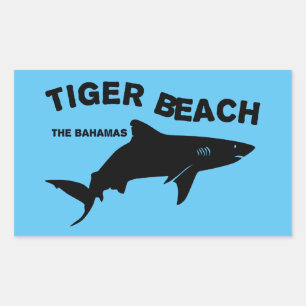Tiger Beach - Die Bahamas Tauchen mit Haien Rechteckiger Aufkleber