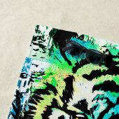 Tiger Beach Handtuch - farbenfrohe Tigeraugen (Beispiel)
