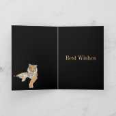 Tiger-bearbeitbare New Year Card Karte (Innenseite)