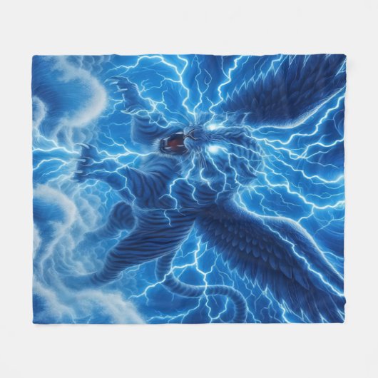 Tiger Beast Fleece Blanket (Vorderseite (Horizontal))