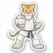 Tiger bei Martial Arts Karate Aufkleber (Vorderseite)