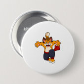 Tiger bei Martial Arts Karate Button (Vorne & Hinten)