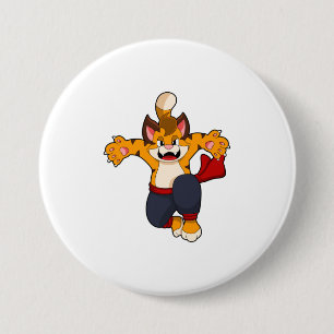 Tiger bei Martial Arts Karate Button