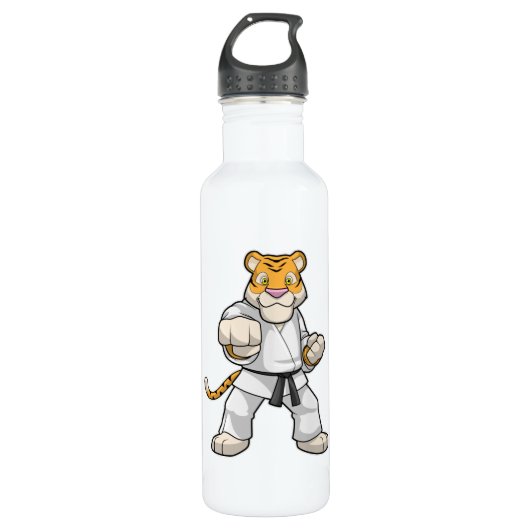 Tiger bei Martial Arts Karate Edelstahlflasche (Vorderseite)