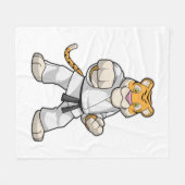 Tiger bei Martial Arts Karate Fleecedecke (Vorderseite (Horizontal))