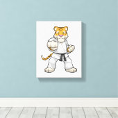 Tiger bei Martial Arts Karate Leinwanddruck (Insitu (Holzboden))