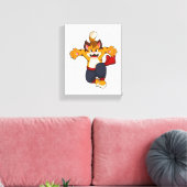 Tiger bei Martial Arts Karate Leinwanddruck (Insitu (Wohnzimmer))