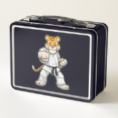 Tiger bei Martial Arts Karate Metall Brotdose (Rückseite)